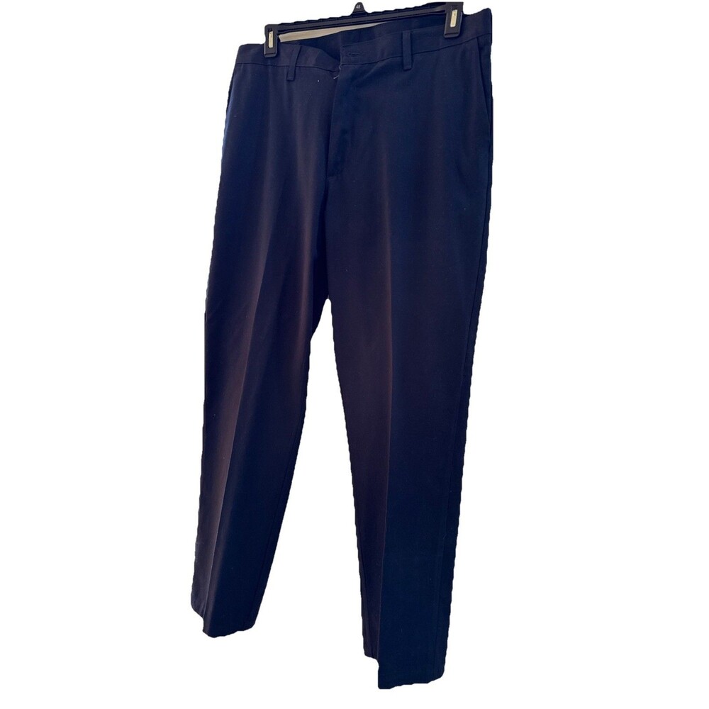 Lee Relaxed Fit Flat Front Blue Pants Men's 36x32 Stain Wrinkle Resistant